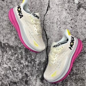 Hoka One Clifton 9 Beige Rosado